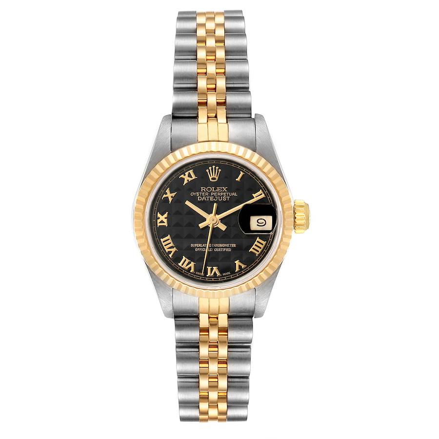 Rolex datejust clearance gold black face