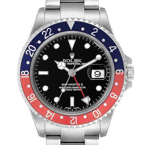 Photo of Rolex GMT Master II Pepsi Red and Blue Bezel Steel Mens Watch 16710