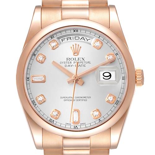 Photo of NOT FOR SALE Rolex President Day Date 36 Rose Gold Diamond Mens Watch 118205 PARTIAL PAYMENT
