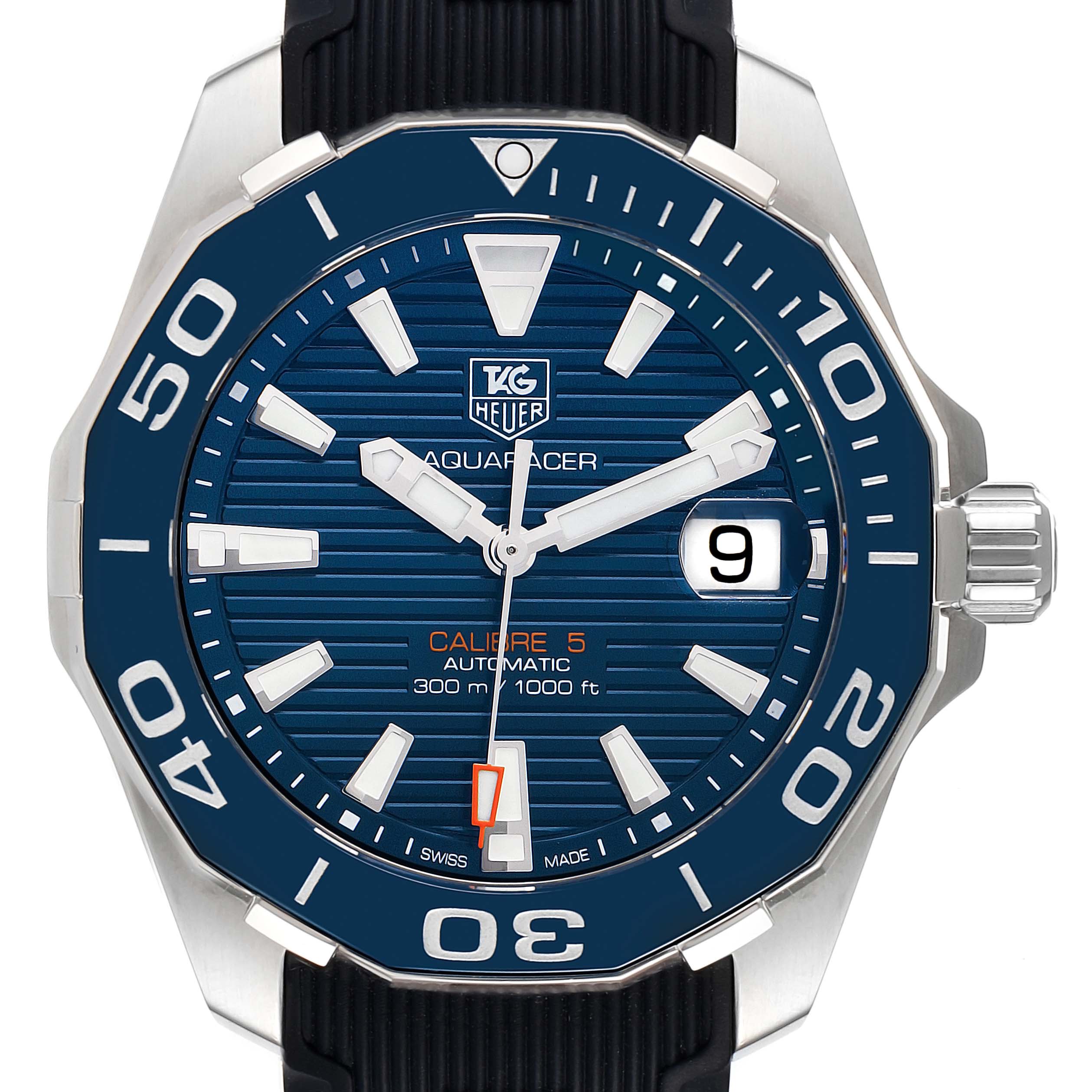 Tag Heuer Aquaracer Blue Dial Automatic Steel Mens Watch WAY211C