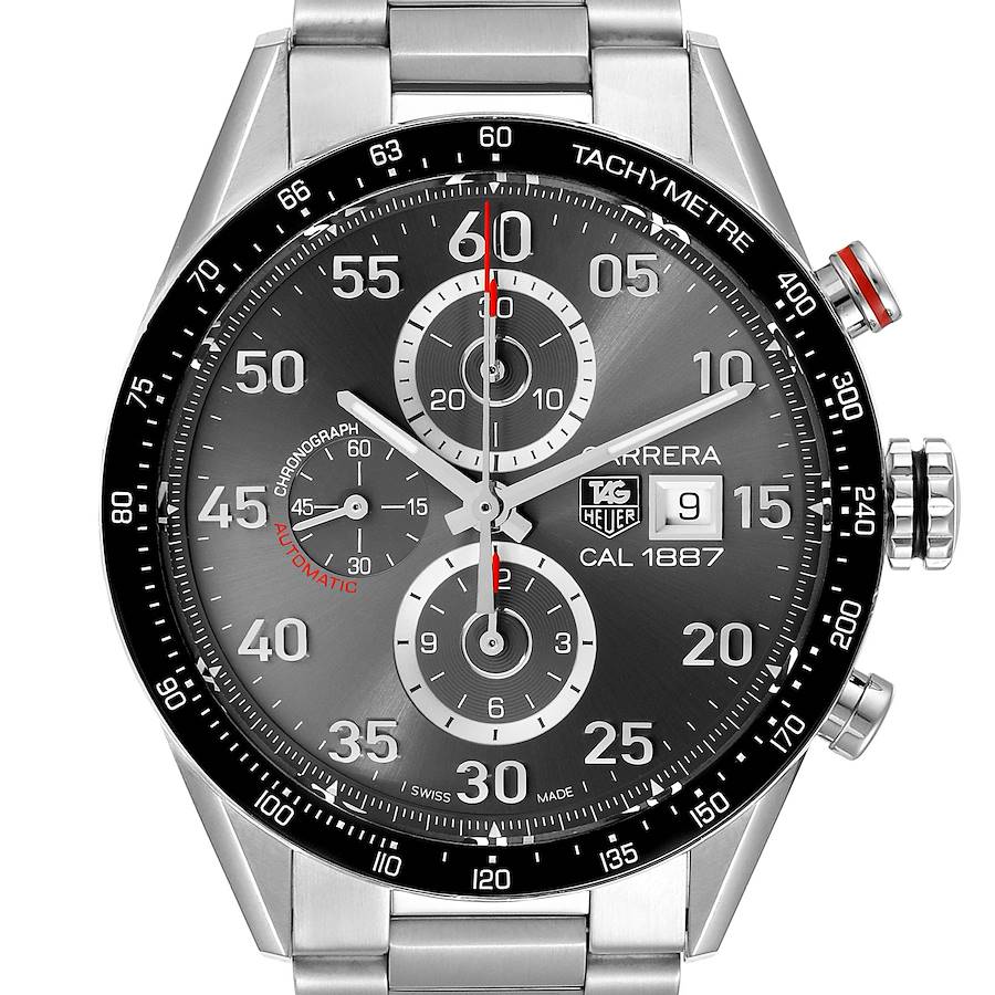 Tag Heuer Carrera Grey Dial Chronograph Mens Watch CAR2A11 SwissWatchExpo