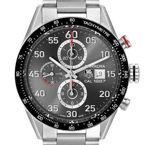 Photo of Tag Heuer Carrera Grey Dial Chronograph Mens Watch CAR2A11