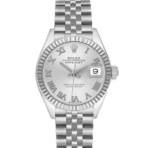 Photo of Rolex Datejust 28 Steel White Gold Silver Dial Ladies Watch 279174