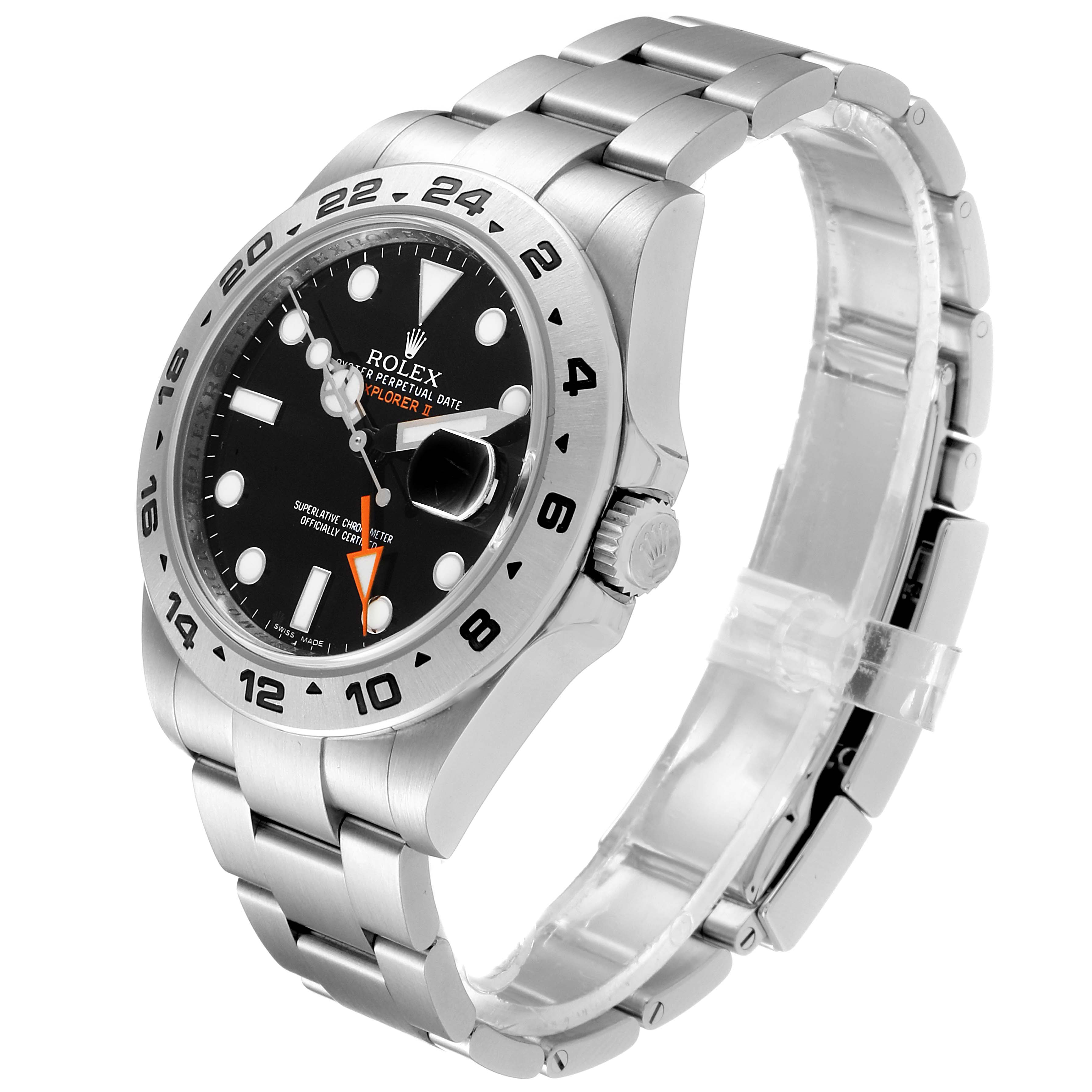 The image shows a Rolex Explorer 216570 Men
s Stainless Steel Black Dial 216570 Men
s Stainless Steel Black Dial watch from an oblique angle, highlighting its face, bezel, and bracelet.