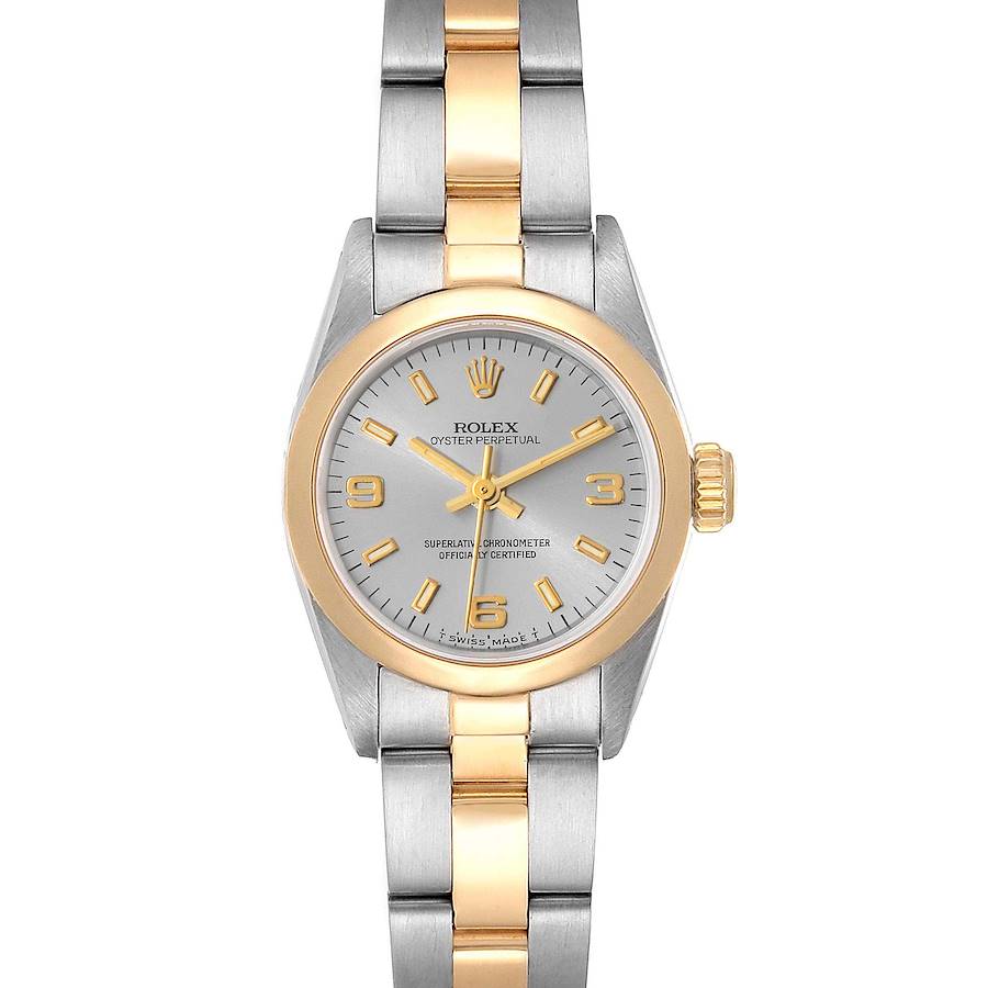 Rolex Oyster Perpetual Slate Dial Steel Yellow Gold Ladies Watch 76193 Box SwissWatchExpo