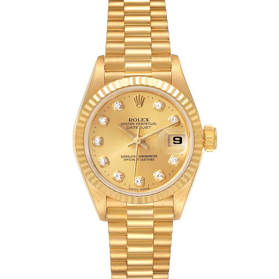 NOT FOR SALE -- Rolex President Datejust Yellow Gold Diamond Dial Ladies Watch 69178 -- PARTIAL PAYMENT SwissWatchExpo