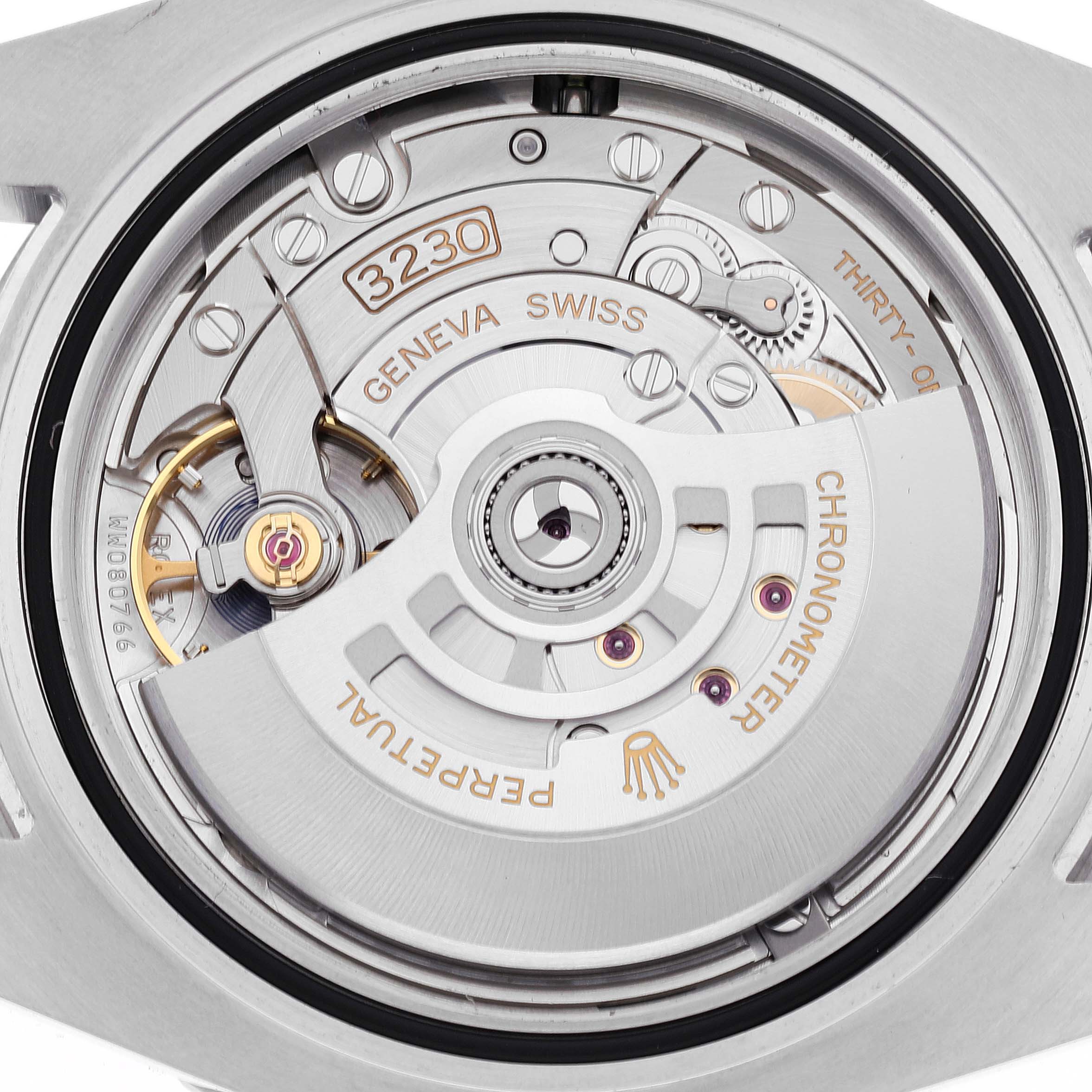 This image shows the movement mechanism of a Rolex Submariner 124060 Men
s Stainless Steel Black Dial 124060 Men
s Stainless Steel Black Dial watch, viewed from the back.