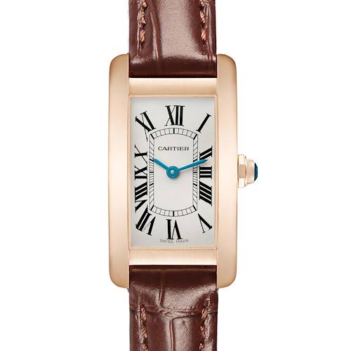 Photo of Cartier Tank Americaine Rose Gold Silver Dial Ladies Watch W2607456