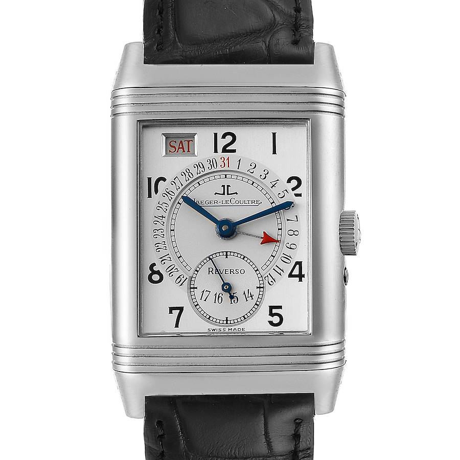 Jaeger LeCoultre Grande Reverso Day Date Mens Watch 270.8.36 Box Papers SwissWatchExpo
