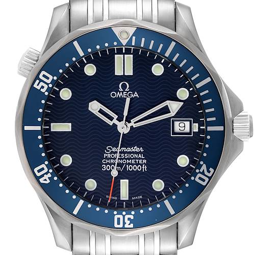 Photo of Omega Seamaster Diver 300mm Blue Dial Steel Mens Watch 2531.80.00 Card