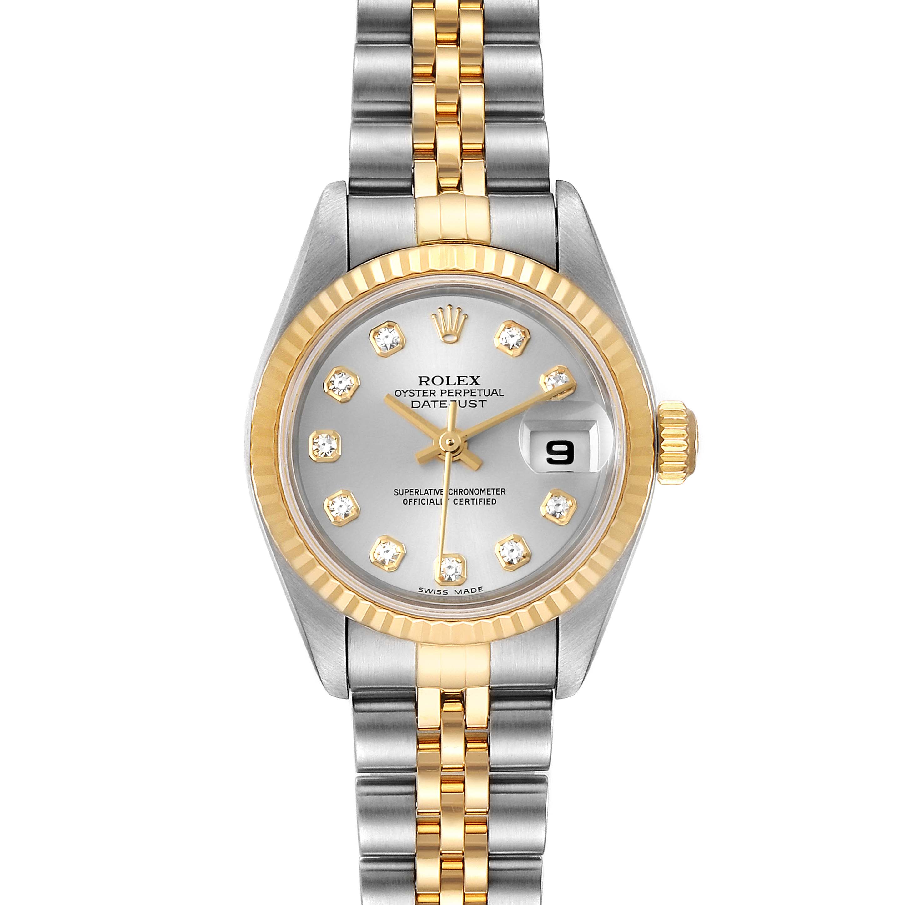 Rolex Datejust 26 Steel Yellow Gold Diamond Ladies Watch 79173 ...