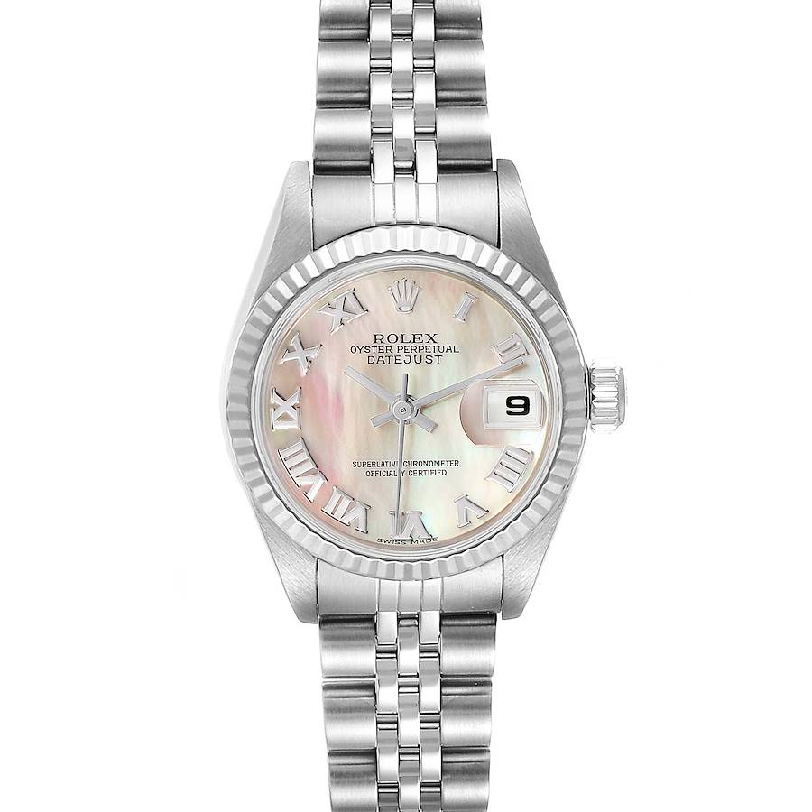 Rolex Datejust Steel White Gold Mother of Pearl Ladies Watch 79174 Box SwissWatchExpo