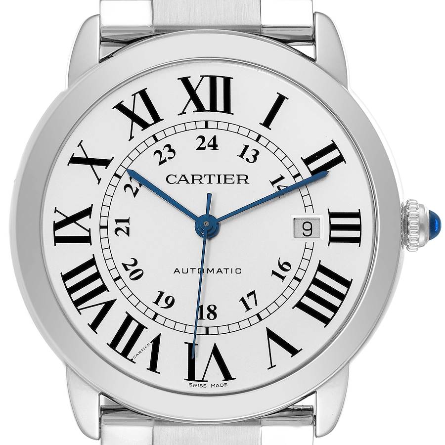 Cartier Ronde Solo XL Silver Dial Automatic Mens Watch W6701011 SwissWatchExpo