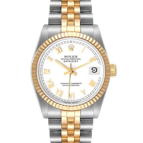 Photo of Rolex Datejust Midsize 31 White Dial Steel Yellow Gold Mens Watch 68273