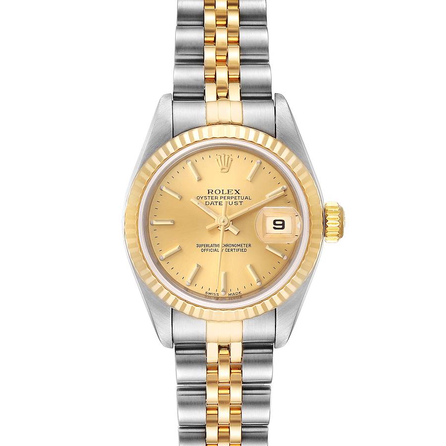 Rolex Datejust Steel Yellow Gold Jubilee Bracelet Ladies Watch 79173 Papers SwissWatchExpo