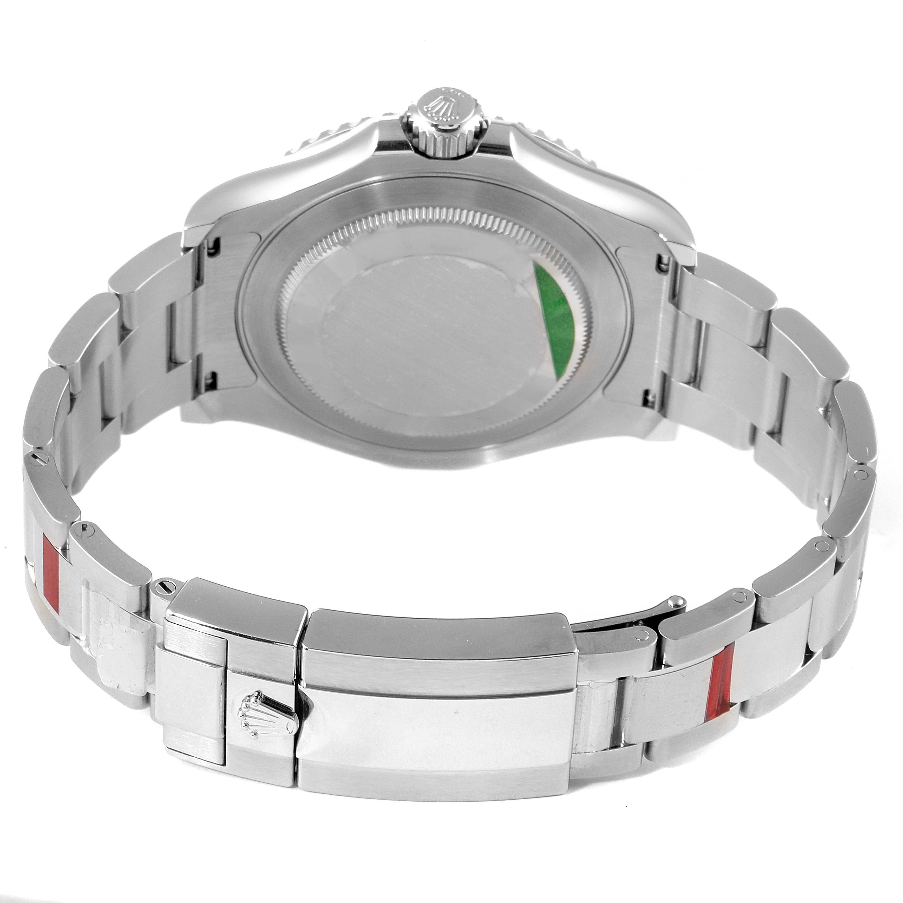 The image shows the back view of the Rolex Yacht-Master 126622 Men's Stainless Steel Grey Dial 126622 Men's Stainless Steel Grey Dial watch, highlighting the case back, bracelet, and clasp.