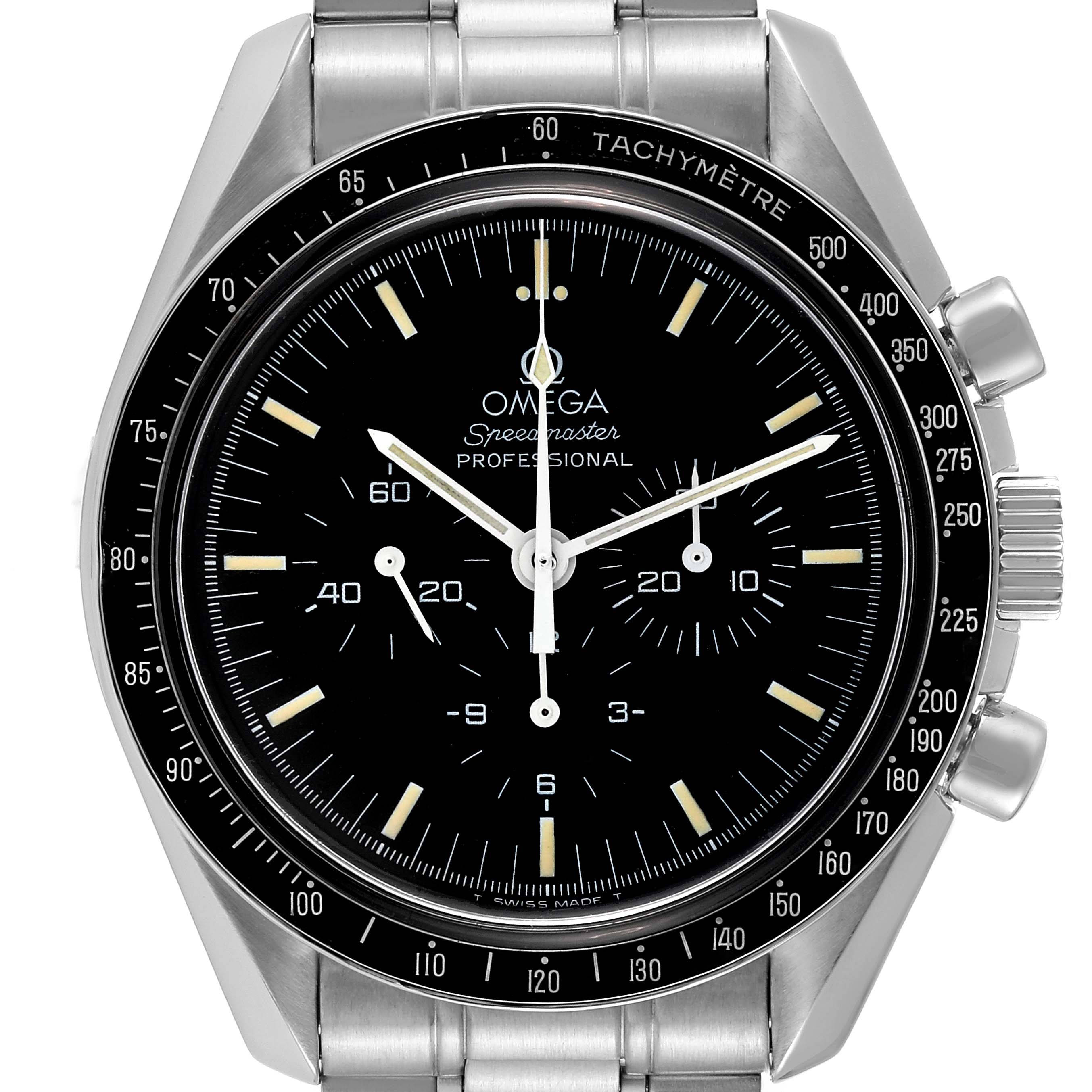 Omega moon watch black sale