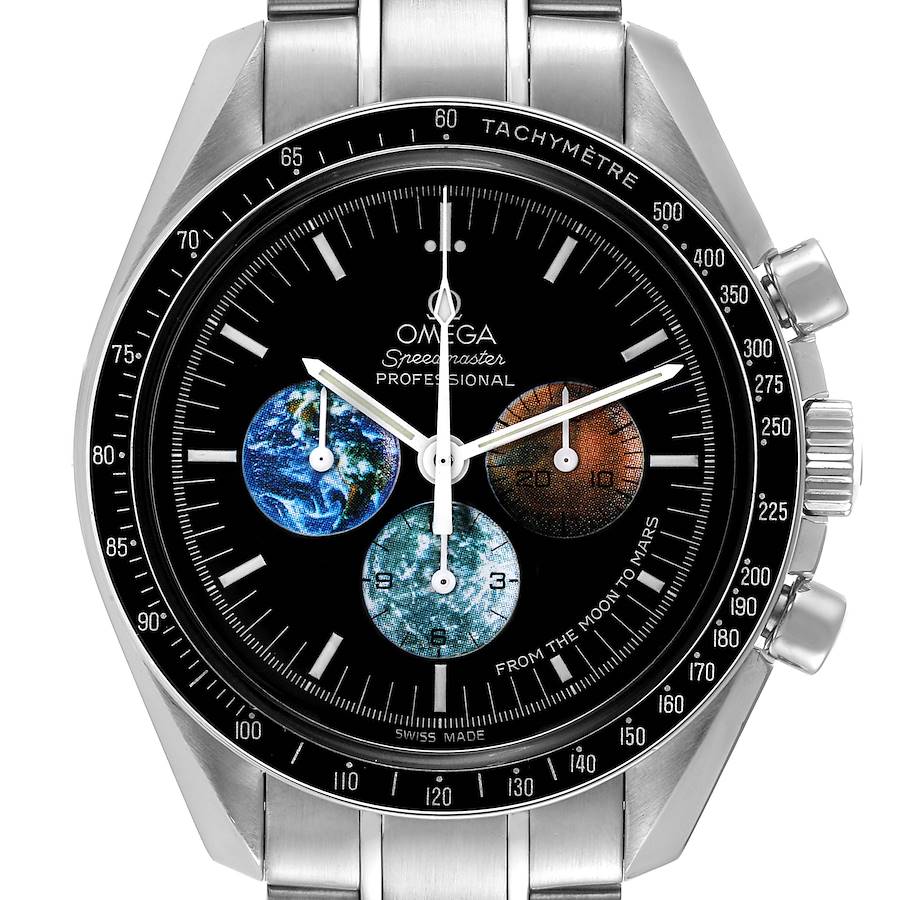 Omega Speedmaster Limited Edition Moon to Mars Steel Mens Watch 3577.50.00 SwissWatchExpo