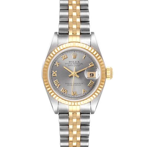 Photo of Rolex Datejust 26 Steel Yellow Gold Slate Dial Ladies Watch 79173 Papers