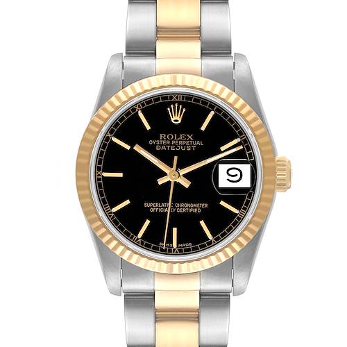 Photo of NOT FOR SALE Rolex Datejust Midsize 31mm Steel Yellow Gold Black Dial Ladies Watch 68273 PARTIAL PAYMENT