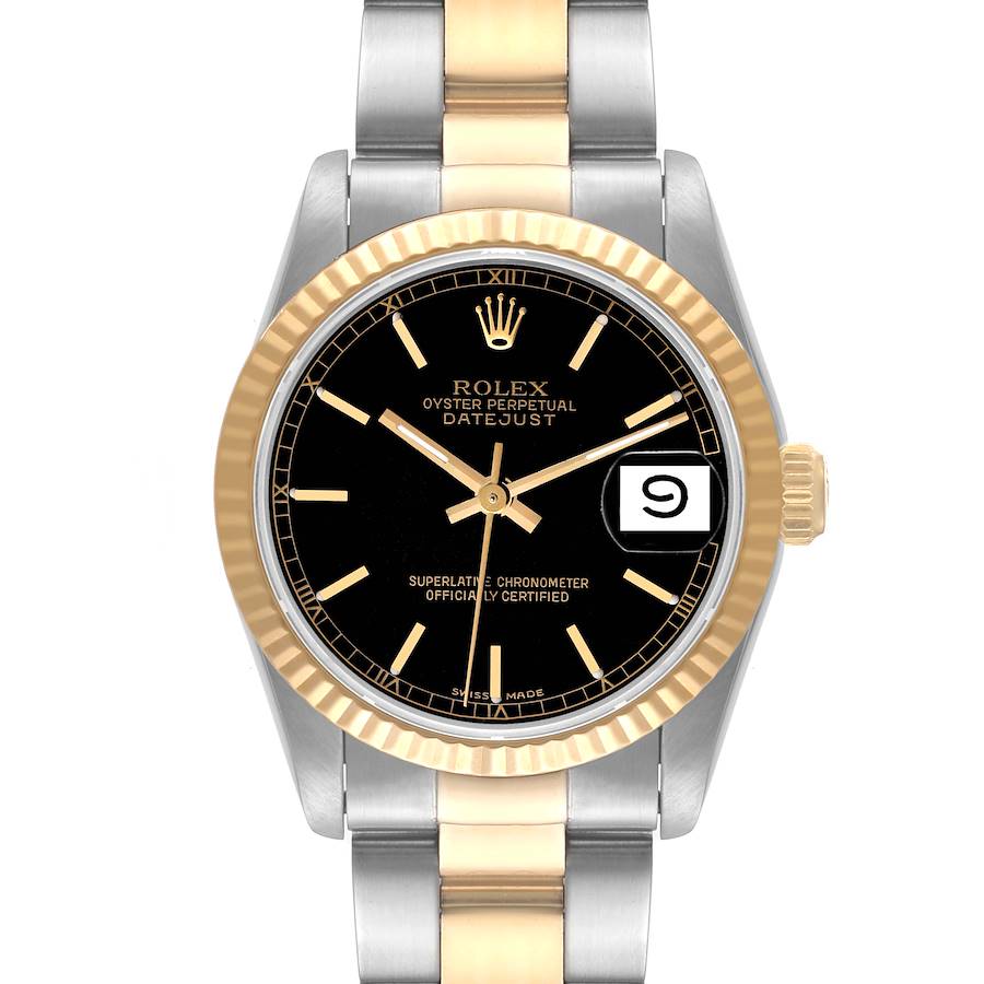 NOT FOR SALE Rolex Datejust Midsize 31mm Steel Yellow Gold Black Dial Ladies Watch 68273 PARTIAL PAYMENT SwissWatchExpo