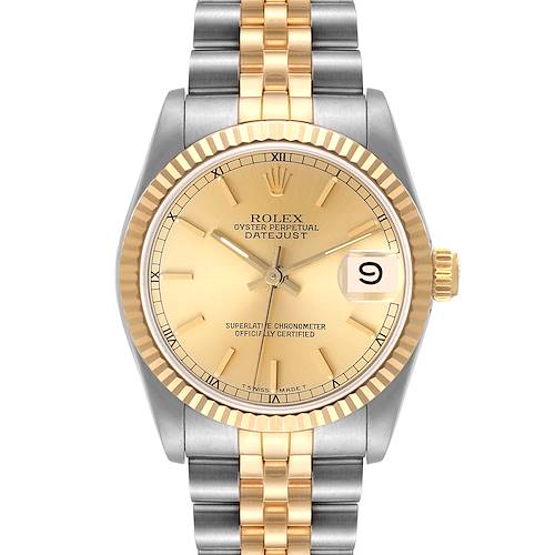 Photo of Rolex Datejust Midsize 31mm Steel Yellow Gold Ladies Watch 68273 Box Papers