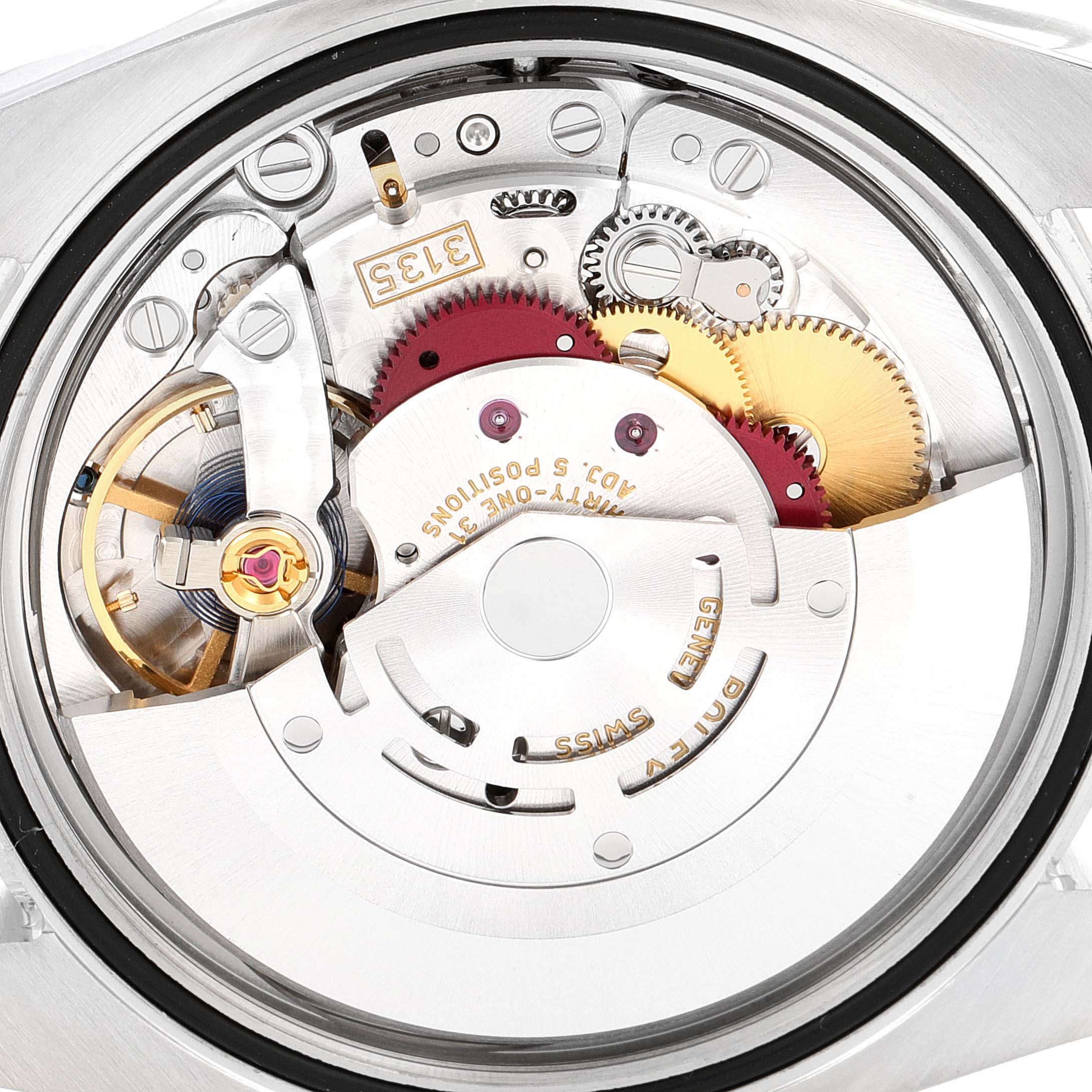 This is an internal view of the movement mechanism of a Rolex Datejust 116234 Men's Stainless Steel Black Dial 116234 Men's Stainless Steel Black Dial watch.