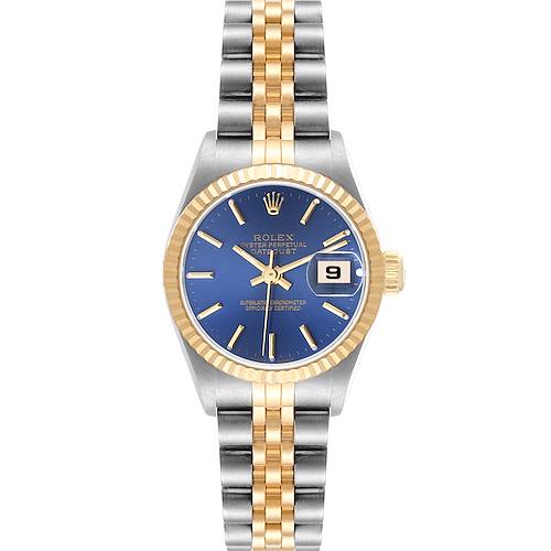 Photo of Rolex Datejust Steel Yellow Gold Jubilee Bracelet Blue Dial Ladies Watch 79173