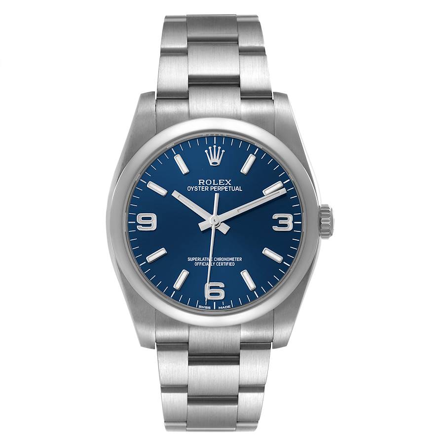 NOT FOR SALE Rolex Oyster Perpetual 36mm Blue Dial Steel Mens