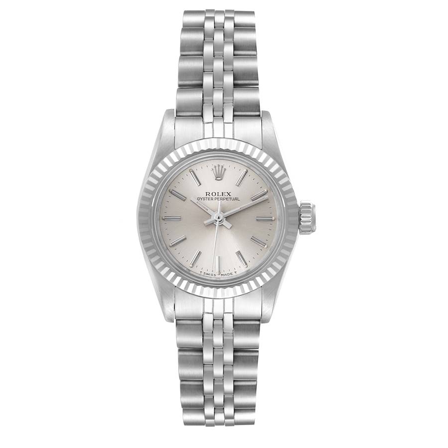 Rolex Oyster Perpetual Steel White Gold Ladies Watch 67194 Box