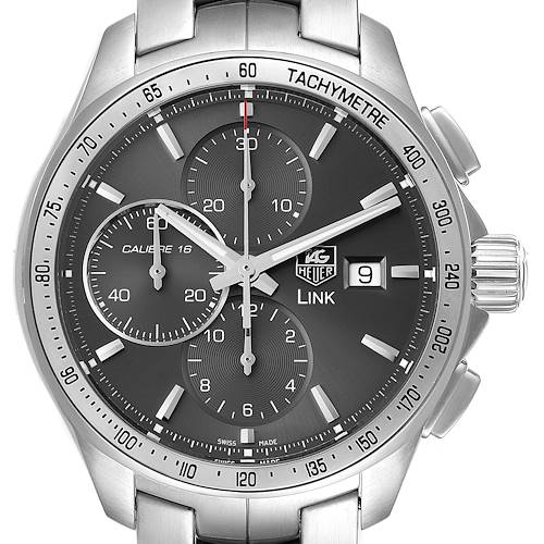 Photo of TAG Heuer Link Steel Grey Dial Chronograph Mens Watch CAT2017 Box Card