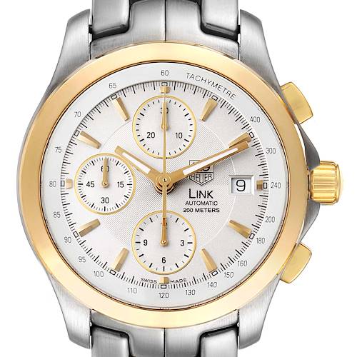 Photo of Tag Heuer Link Steel Yellow Gold Chronograph Mens Watch CJF2150 Card