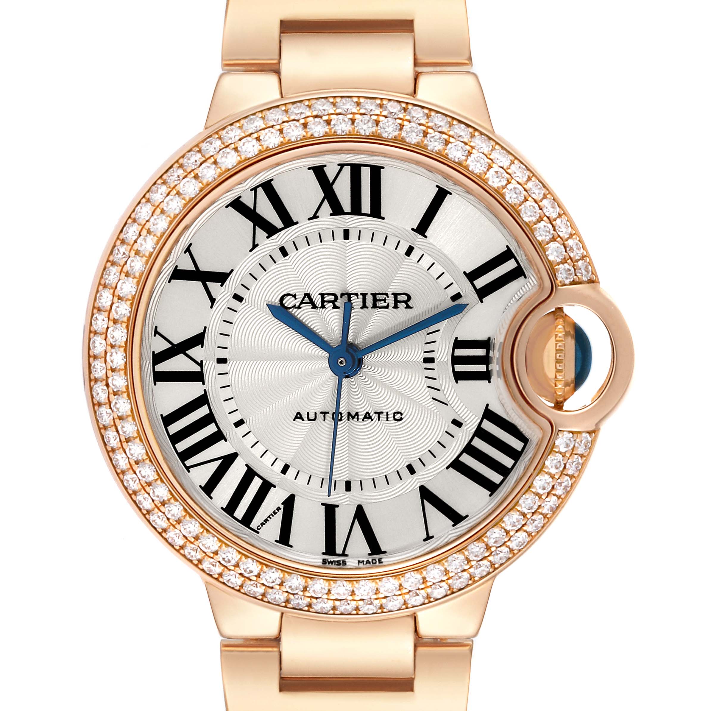 CARTIER Ballon Bleu de Cartier Automatic 40mm 18-karat pink gold and  diamond watch