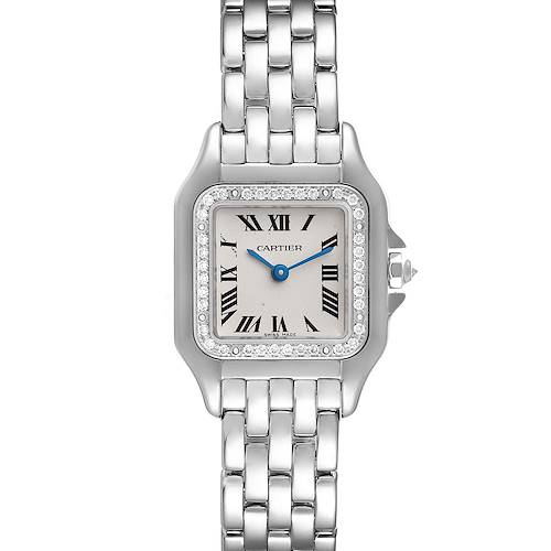 Photo of Cartier Panthere Silver Dial White Gold Diamond Ladies Watch WF3091F3