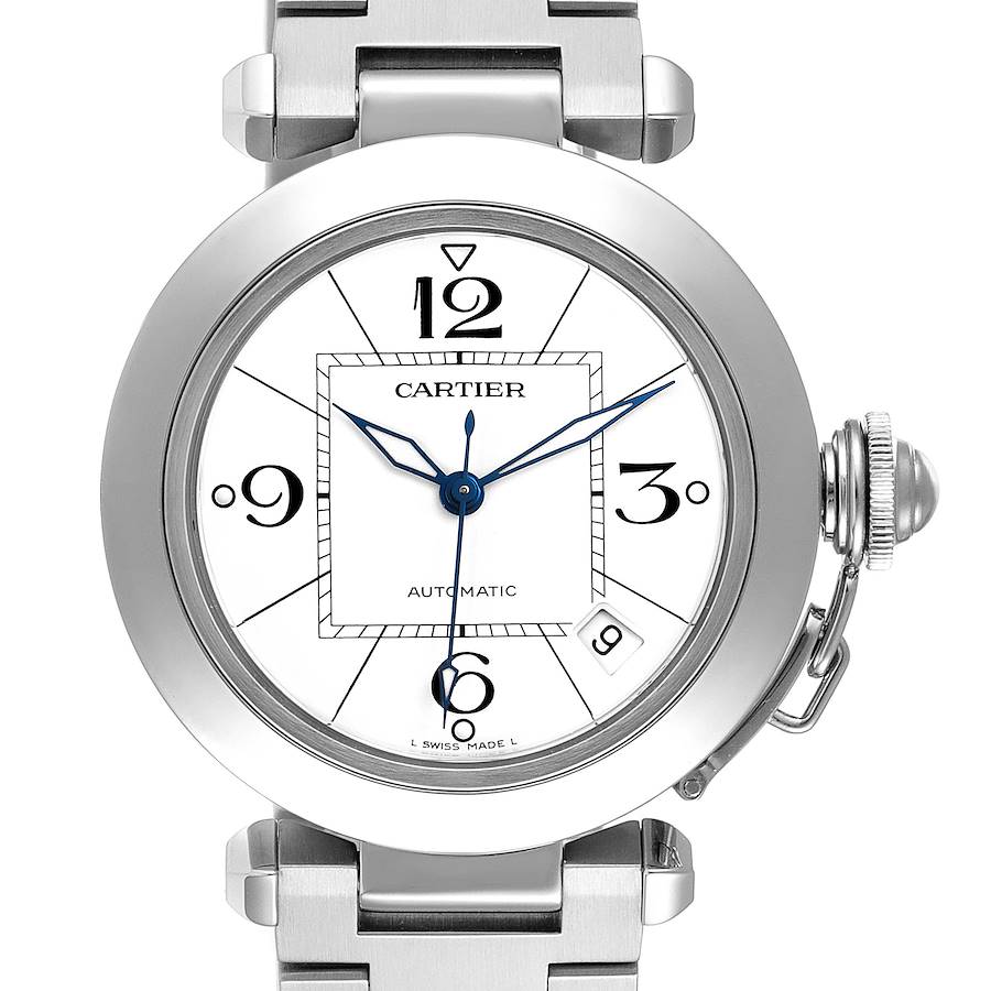 Cartier Pasha C White Dial Automatic Steel Ladies Watch W31074M7 SwissWatchExpo