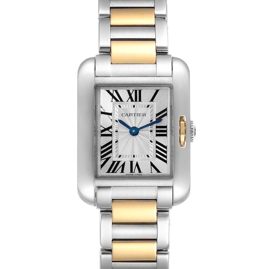 Cartier Tank Anglaise Small Steel Rose Gold Ladies Watch W5310019 Box Papers SwissWatchExpo
