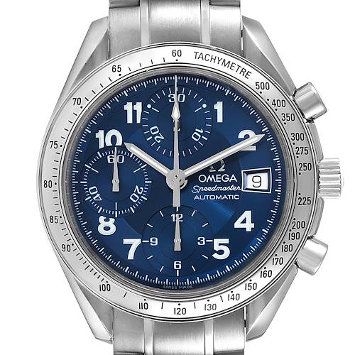 Photo of Omega Speedmaster Date Blue Dial Chronograph Steel Mens Watch 3513.82.00