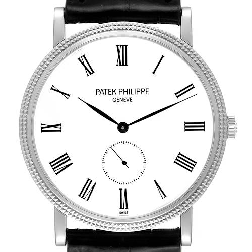 Photo of Patek Philippe Calatrava 18k White Gold White Dial Mens Watch 5119