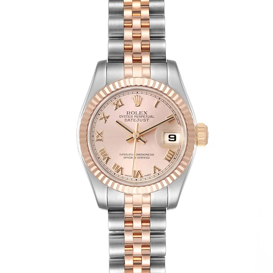 Rolex Datejust Steel Everose Gold Rose Dial Ladies Watch 179171 Box SwissWatchExpo
