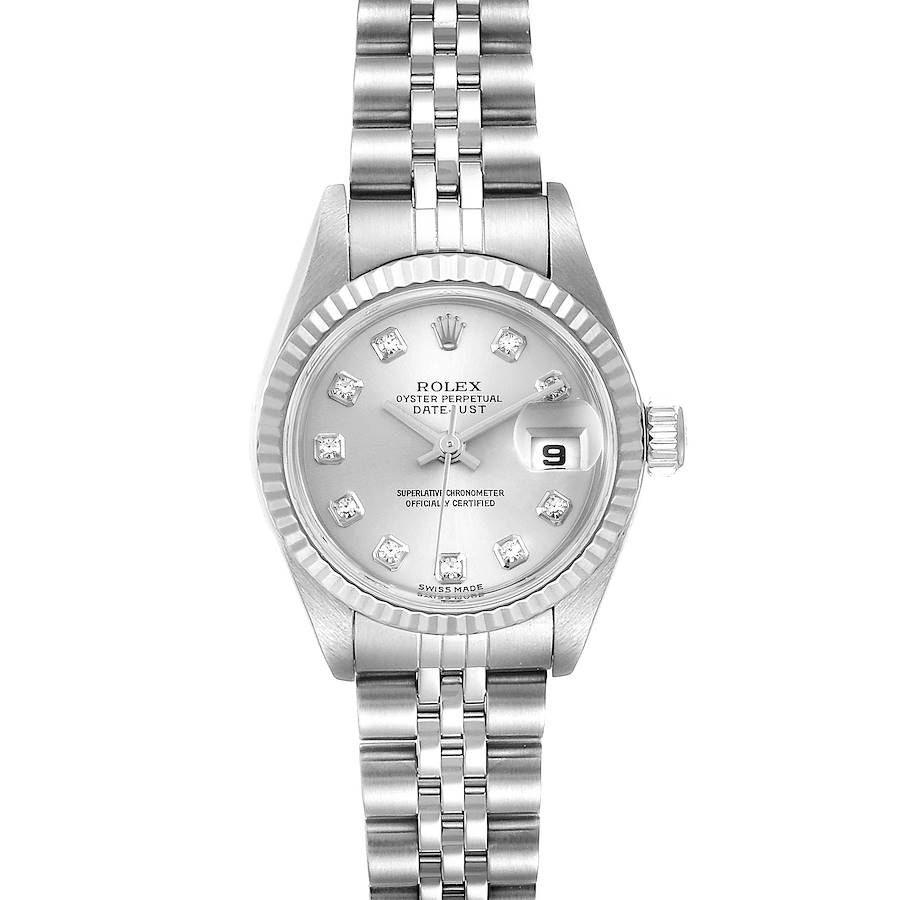 Rolex Datejust Steel White Gold Diamond Ladies Watch 79174 Box SwissWatchExpo