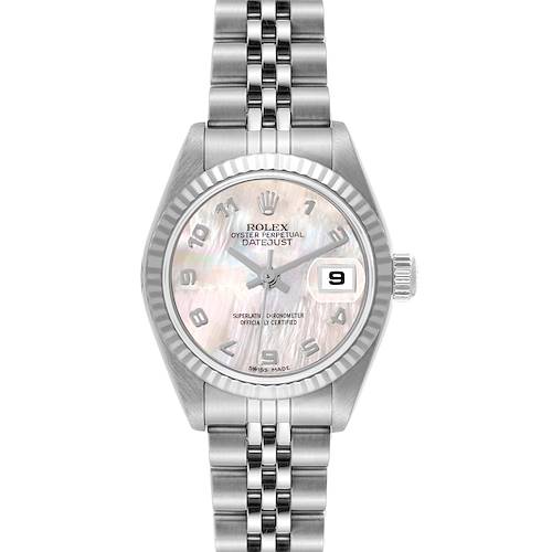 Photo of Rolex Datejust Steel White Gold Mother Of Pearl Ladies Watch 79174