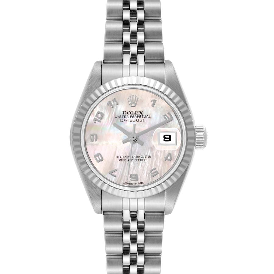 Rolex Datejust Steel White Gold Mother Of Pearl Ladies Watch 79174 SwissWatchExpo