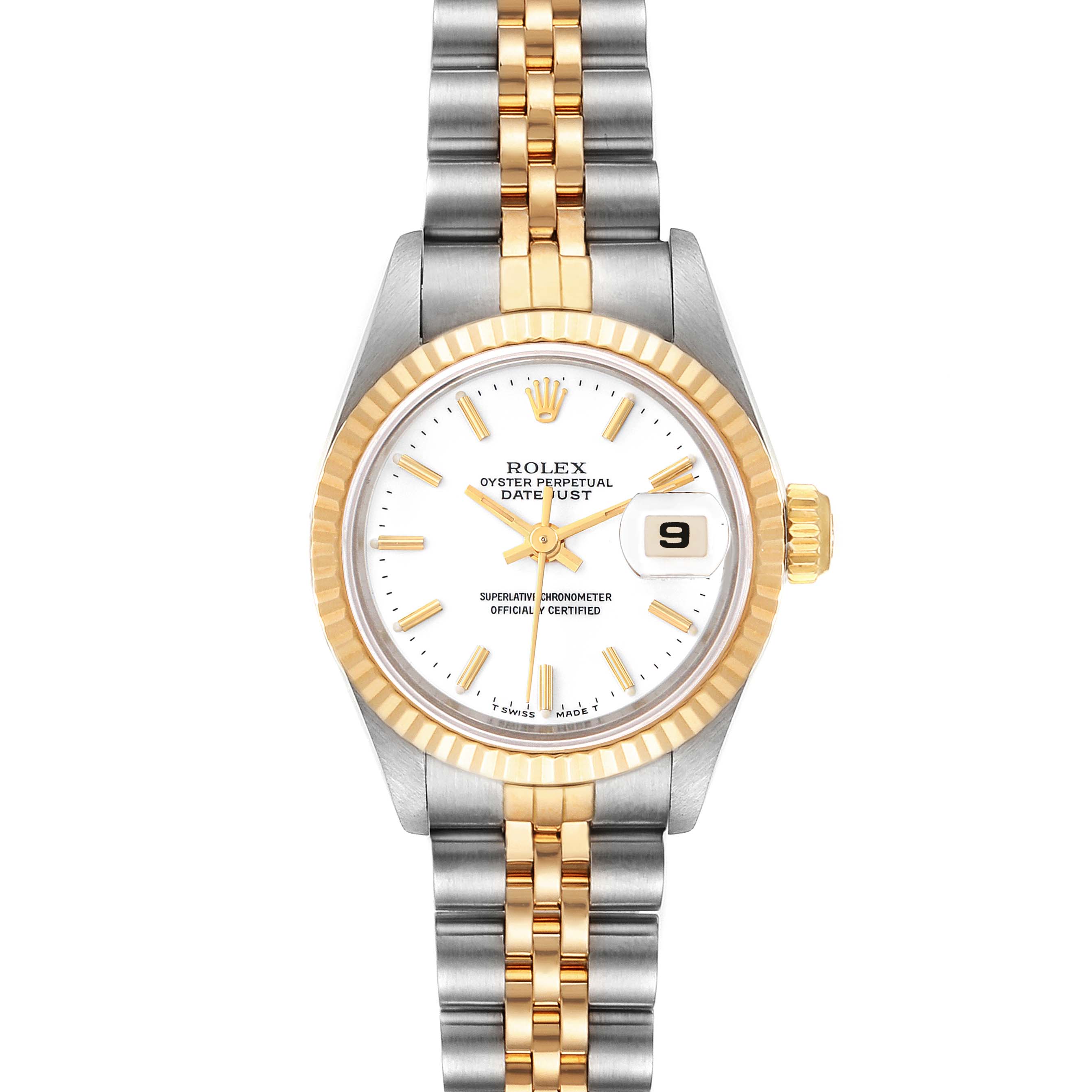 Rolex Datejust Steel Yellow Gold White Dial Ladies Watch 69173 ...