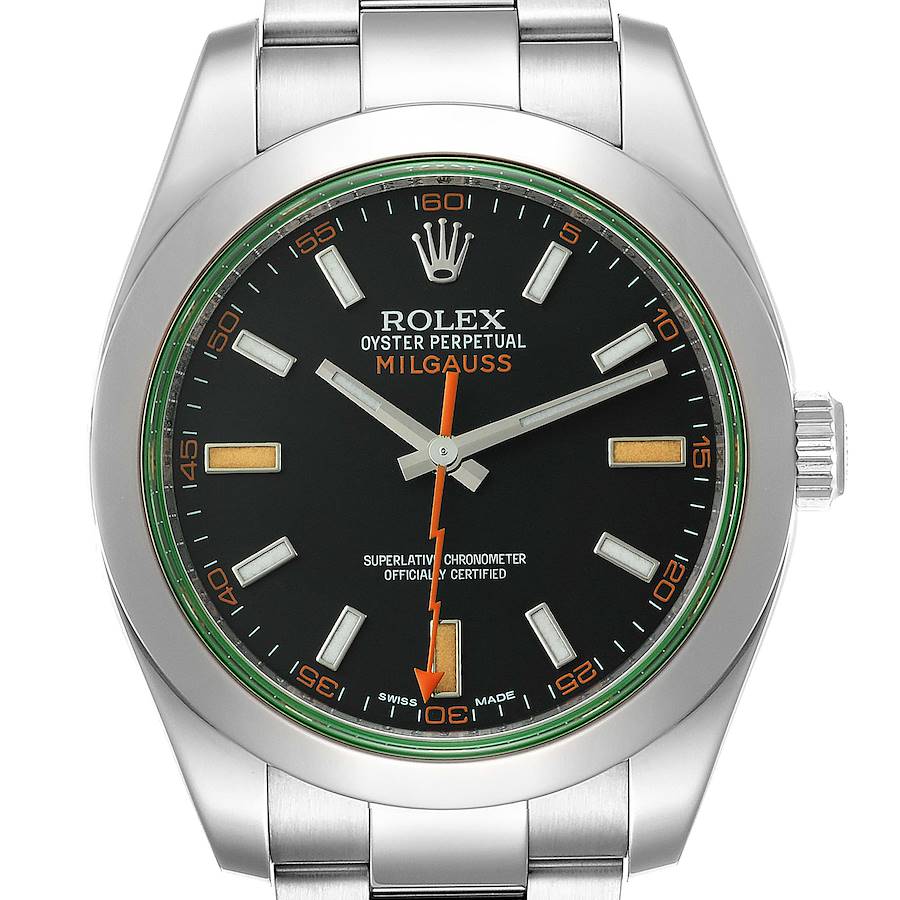 *NOT FOR SALE* Rolex Milgauss Black Dial Green Crystal Steel Mens Watch 116400V Box Card (Partial Payment) SwissWatchExpo