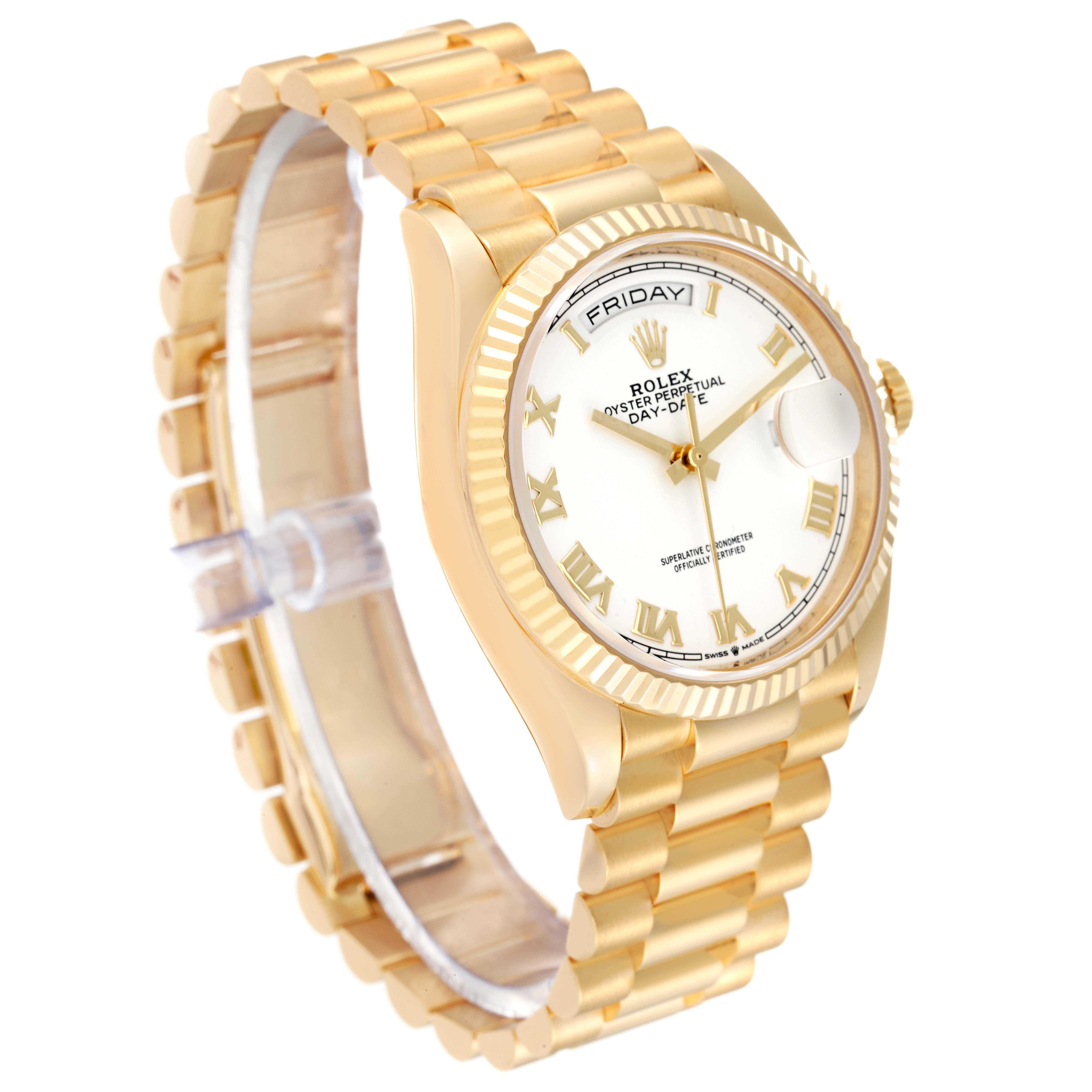 Rolex President Day-Date Yellow Gold Mens Watch 128238 Box Card ...