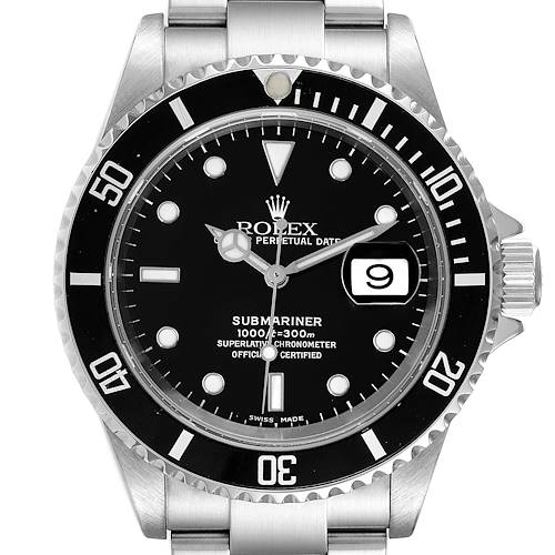 Photo of Rolex Submariner Black Dial Stainless Steel Mens Watch 16610