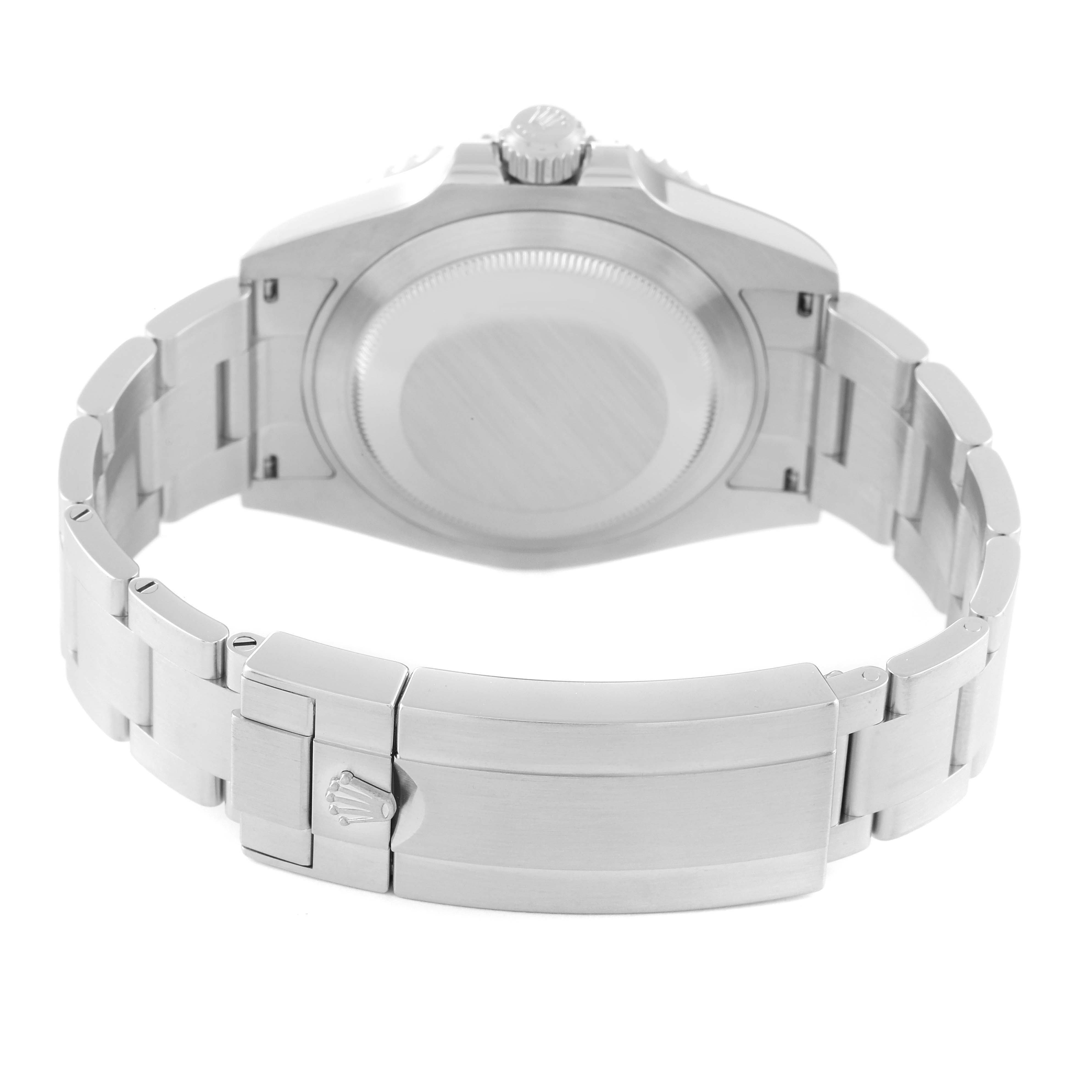 The image shows the back view of a Rolex Submariner 126610 Men's Stainless Steel Black Dial 126610 Men's Stainless Steel Black Dial watch, highlighting the case back, clasp, and bracelet.