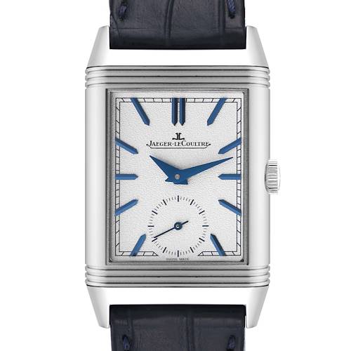 Photo of Jaeger LeCoultre Reverso Duo Tribute Steel Mens Watch 213.8.D4 Q3908420 Papers