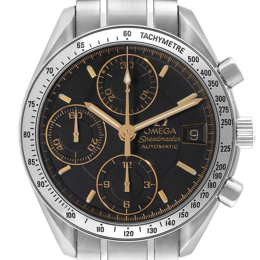 Omega Speedmaster Date Black Dial Steel Mens Watch 3513.54.00 SwissWatchExpo