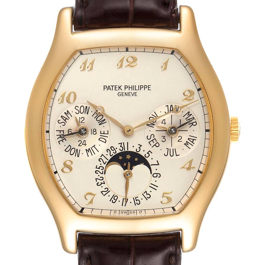 Patek Philippe Complications Perpetual Calendar Yellow Gold Mens Watch 5040 SwissWatchExpo